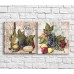 Картина ArtPoster Wine/cheese and fruits on a background of patterns (3478724)