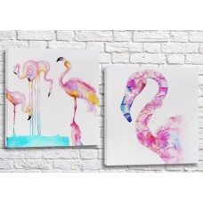 Картина ArtPoster Pink painted flamingos (3451156)