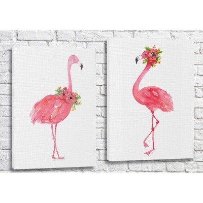 Картина ArtPoster Pink painted flamingos (3451158)