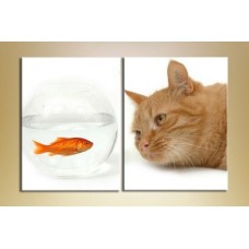 Картина ArtPoster Cat and goldfish (2603014)