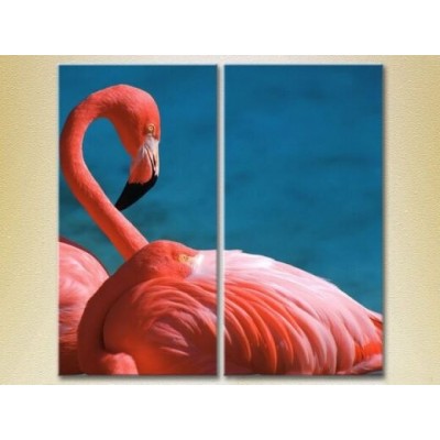 Pictură ArtPoster Pink flamingos (2602984)