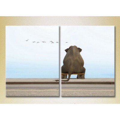 Картина ArtPoster Elephant on the bench 01 (2602991)