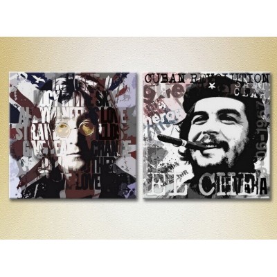 Pictură ArtPoster John Lennon and Che Guevara stylized portraits (3460055)