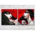 Картина ArtPoster Portraits of girls in red hats work of a contemporary artist (3460045)