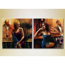 Картина ArtPoster Girls at the bar with a cigarette and a glass (3460024)