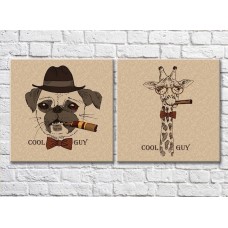 Картина ArtPoster Dog and giraffe with cigar (3447730)