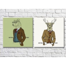 Картина ArtPoster Bear and deer in a jacket (3447719)