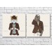 Картина ArtPoster Cat in a fashionable jacket and a monkey in a hat (3447713)