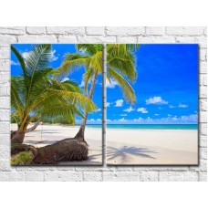 Картина ArtPoster Sandy beach with palm trees (3453851)