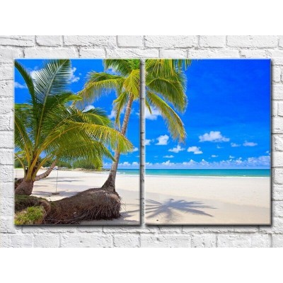 Картина ArtPoster Sandy beach with palm trees (3453851)