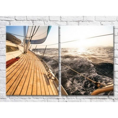 Картина ArtPoster Yacht on the water view from the deck (3453820)