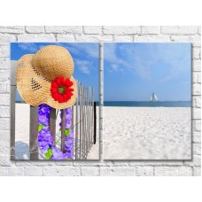 Картина ArtPoster Hat on the beach fence (3453818)