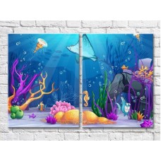 Картина ArtPoster Stingray and fish on the seabed (3453811)