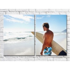 Картина ArtPoster Surfer with board on the beach (3453803)