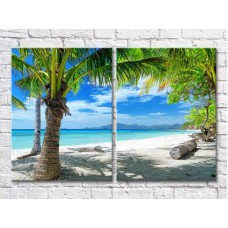 Картина ArtPoster Beach with palm trees on the background of the sea (3453809)