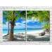 Картина ArtPoster Beach with palm trees on the background of the sea (3453809)