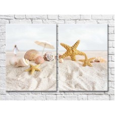 Картина ArtPoster Seashells and starfish in the sand (3453799)