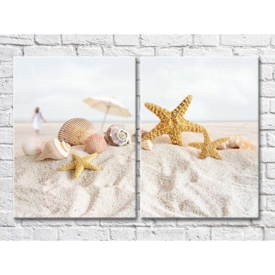 Картина ArtPoster Seashells and starfish in the sand (3453799)