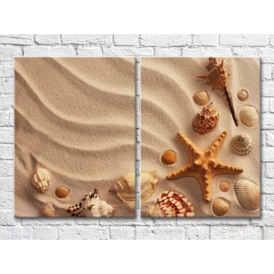 Картина ArtPoster Seashells and starfish on the sand (3453800)