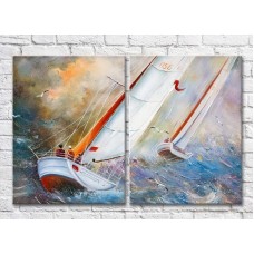 Картина ArtPoster Picture of a sailing boat in a stormy sea (3453801)