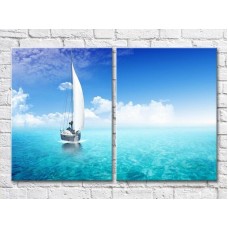 Pictură ArtPoster Sailing boat at sea (3453780)