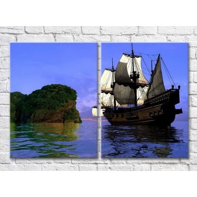 Картина ArtPoster The ship arrives at the island (3453757)