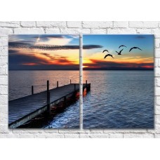 Картина ArtPoster Sea pier at sunset (3453772)