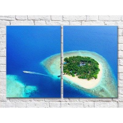 Картина ArtPoster Island in the sea and boat (3453775)