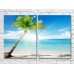 Картина ArtPoster Palm tree on the beach against the background of the sea (3453777)