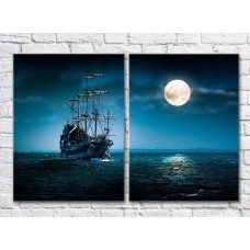 Картина ArtPoster Ship in the night sea (3453766)