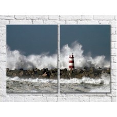 Картина ArtPoster Lighthouse and sea breakwater (3453756)