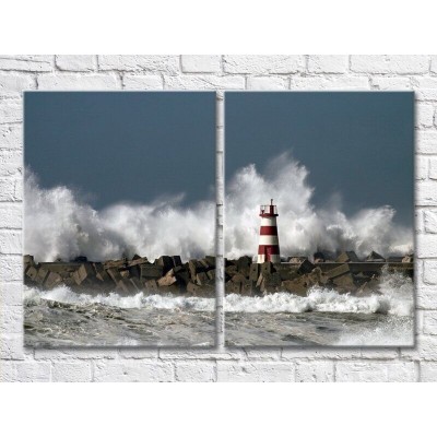 Картина ArtPoster Lighthouse and sea breakwater (3453756)