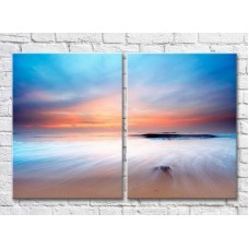 Pictură ArtPoster The sea at sunset in the fog (3453761)