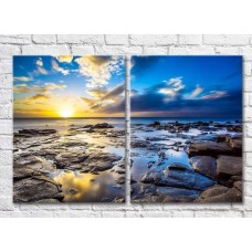 Картина ArtPoster Rocky seashore at sunrise (3453750)