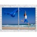 Картина ArtPoster Girl with Blue scarf on the beach (3453739)