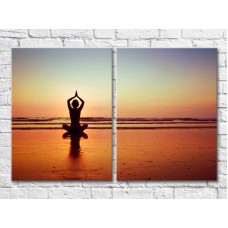 Картина ArtPoster Yoga on the beach at sunset (3453742)