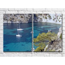 Картина ArtPoster Ships in a rocky bay (3453745)