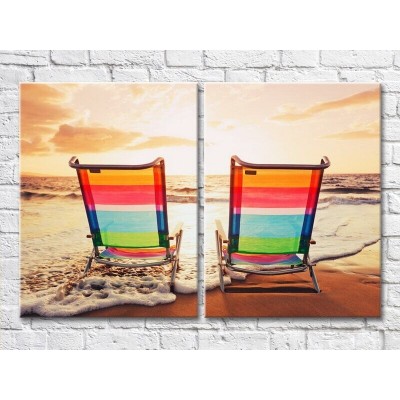 Картина ArtPoster Two sun loungers by the sea (3453723)