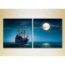 Картина ArtPoster Frigate in the moonlight (2164435)