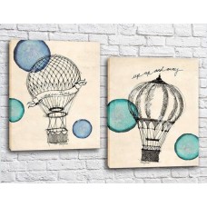 Картина ArtPoster Vintage balloons (3453070)