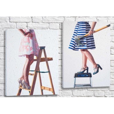 Картина ArtPoster Strong and independent/stepladder two girls (3412109)