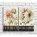 Картина ArtPoster Multicolored flowers and butterflies on a Beige background with text (3467860)