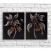 Pictură ArtPoster Monochrome plant on Black background (3467852)