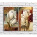 Картина ArtPoster White tulips in oil on an abstraction background (3467835)