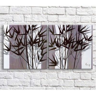 Картина ArtPoster Black plants on an abstraction background (3467808)