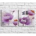 Pictură ArtPoster Purple poppies in oil on a Light Gray background (3467800)