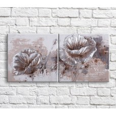 Pictură ArtPoster Lilac poppies in vintage style (3467793)