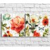 Картина ArtPoster Multicolored flowers and butterflies on a White background with text (3467780)