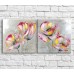 Картина ArtPoster Multicolored poppies on a Gray background (3467772)