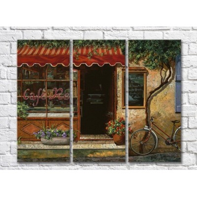 Картина ArtPoster Bicycle at Cafe (3470949)